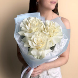 Букет из 3 белых французских роз